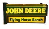 John Deere Die-Cut Porcelain Neon Sign.