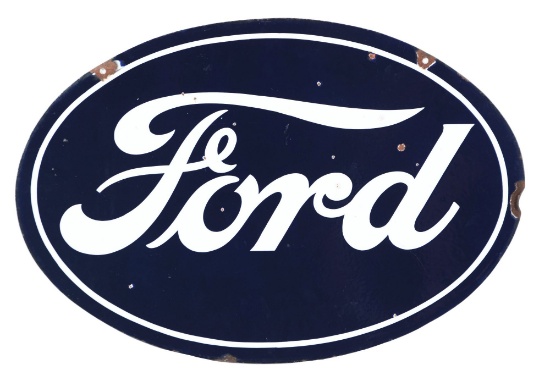 Ford Oval Porcelain Sign.