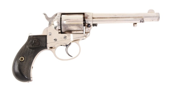 (A) Colt Model 1877 "Thunderer" Double Action Revolver.