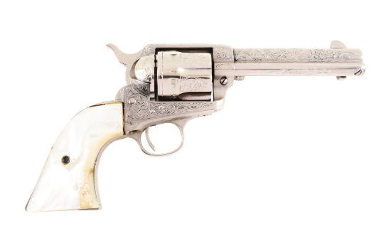(C) Engraved Colt Single Action Army Revolver (1901).