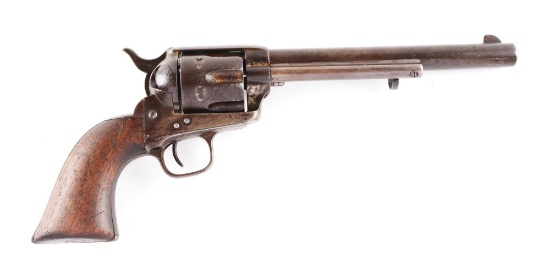 (A) Early Black Powder Colt Single Action Army Revolver.