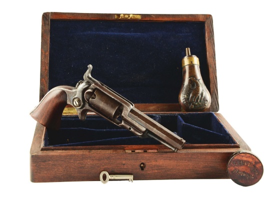 (A) Cased Colt Root Spur Trigger Percussion Revolver.