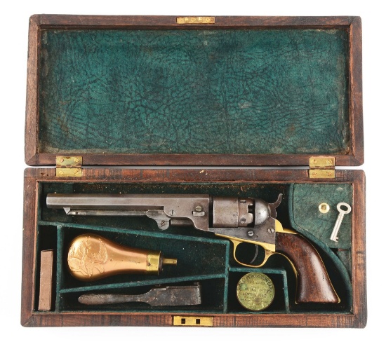 (A) Cased Colt Model 1862 6 - 1/2" Percussion Revolver.