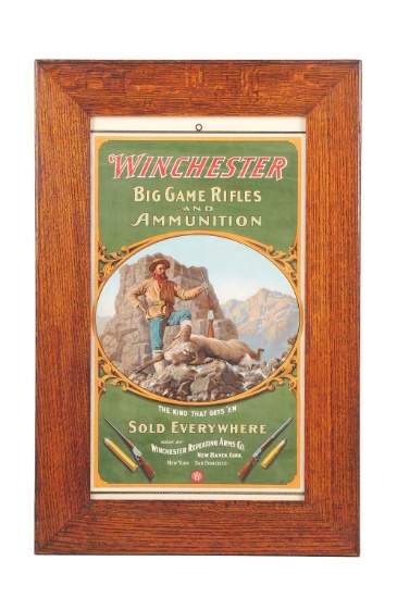 Original 1904 Winchester Big Game Rifle Advertising Poster.