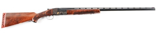 (C) Cased Engraved Ithaca 5E Single Barrel 12 Bore Trap Shotgun.