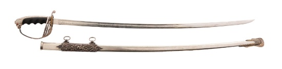 U.S. Model 1902 Officers Eagle Head Pommel Sword Presented to Colonel Pugh in 1938.