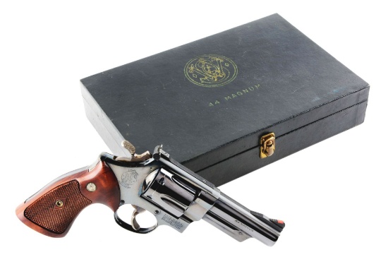 (C) Black Box S&W Model Pre-29 .44 Magnum Double Action Revolver.