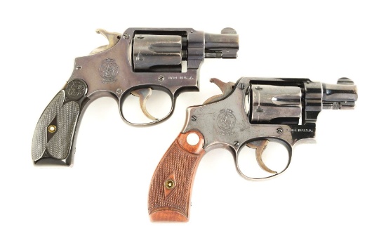 (C) Lot of 2: Historic Consecutively Numbered S&W Hand Ejector Model M&P 2" DA Revolvers.