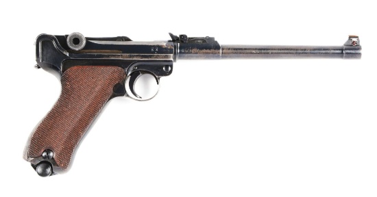 (C) 1917 DWM Artillery Luger Semi-Automatic Pistol.