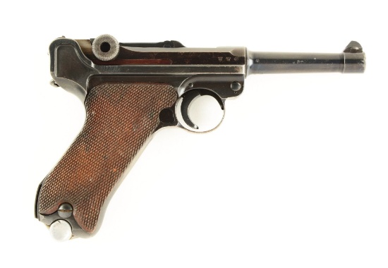 (C) Mauser S/42 1939 Dated Luger Semi-Automatic Pistol.