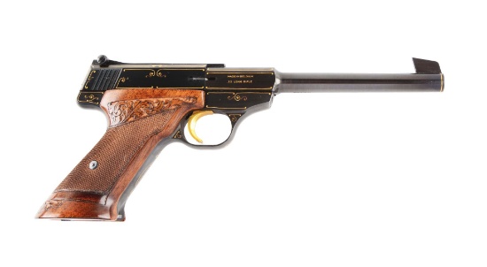 (M) Belgian Browning Challenger Gold Line Semi-Automatic Pistol.