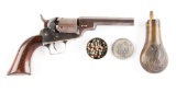 (A) Colt Model1848 Baby Dragoon Revolver with Flask.