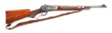 (C) Winchester Model 71 Deluxe Long Tang Lever Action Carbine.