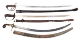 Lot of 3: British Pattern 1821 Sword, WWII Japanese Officers Sword, and Persian Shamshir.