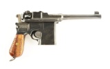 (C) Chinese Broomhandle Mauser C96 Semi-Automatic .45 ACP Pistol.