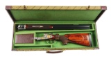 (M) Exquisite Cased Engraved & Gold Inlaid Franz Sodia .458 Win Mag SxS Double Rifle.