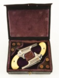(A) Cased Set of Colt 3rd Model Thuer Deringers - Nickel/Ivory.