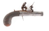 (A) Diminutive Flintlock Screwbarrel Pistol by Constable of Philadelphia.