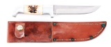 R.H. Ruana Early Square Insert Stag Handle with Aluminum Mounts.