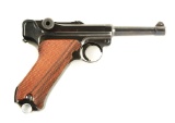 (C) Mauser Banner 1942 Dated Police Luger Semi-Automatic Pistol.