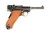 (C) DWM 1920 Commercial Grip Safety Luger Semi-Automatic Pistol.