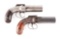 (A) Lot of 2: Allen's Patent Percussion Pepperbox Pistols.