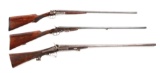 (A) Lot of 3: Antique Double Hammer Shotguns.