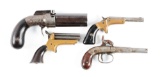 (A) Lot of 4: Antique Pocket Pistols.