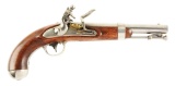 (A) U.S. Model 1836 Flintlock Single Shot Martial Pistol by Waters.