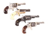 (A) Lot of 4: Colt Revolvers & Deringer.