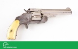 (A^) Nickel S&W 1st Model Single Action Revolver (Baby Russian).