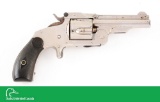 (A^) Nickel S&W 1st Model Single Action Revolver (Baby Russian).