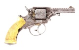 (A) Antique Engraved Tranter Double Action Revolver with Ivory Grips.