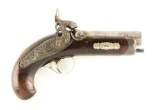 (A) Unusual Unmarked Deringer Style Percussion Pistol.