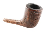 Carved Patriotic and Historic Civil War Pipe of A. Morris of New Jersey Volunteers, Dated 1862.