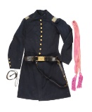 Union Infantry Captain's Frock Coat, 1851 Officer's Sword Belt, Strap and Sash.