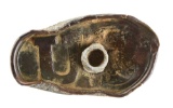 U.S. Regulation 1839 Pattern Civil War Cartridge Box Plate Pierced with Bullet.