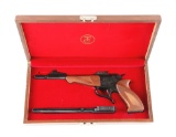 (M) Cased Thompson/Center Arms Contender Single Shot Pistol 2 Barrel Set.