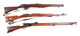 (C + A) Lot of 3: Military Bolt Action Rifles.