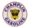 Champlin Gasoline Porcelain Sign with Ethyl Burst Graphic.
