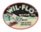 Wil-Flo Motor Oil Tin Sign with Car Graphic.
