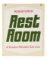 Texaco Registered Rest Room New Old Stock Tin Sign.