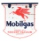 Mobilgas Porcelain Shield Sign with Pegasus Graphic.