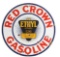 Red Crown Gasoline Porcelain Sign with Ethyl Burst Graphic.