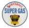 Barnsdall Super Gas Porcelain Sign w/ Ethyl Burst Graphic