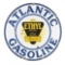 Atlantic Gasoline Porcelain Sign with Ethyl Burst Graphic.