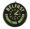 Belfast Sparkling Water Reverse On Glass Glo Dial Neon Clock.