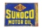 Sunoco Sun Oils Motor Oil Porcelain Flange Sign.