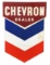 Chevron Gasoline Dealer Porcelain Sign.