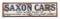 Very Rare Saxon Motor Cars Embossed Tin Sign On Wood Panel.
